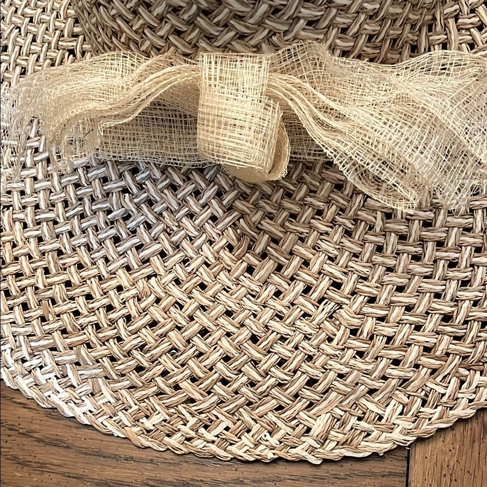 Cream‎ Wide-Brimmed Woven Hat - Picture 8 of 13